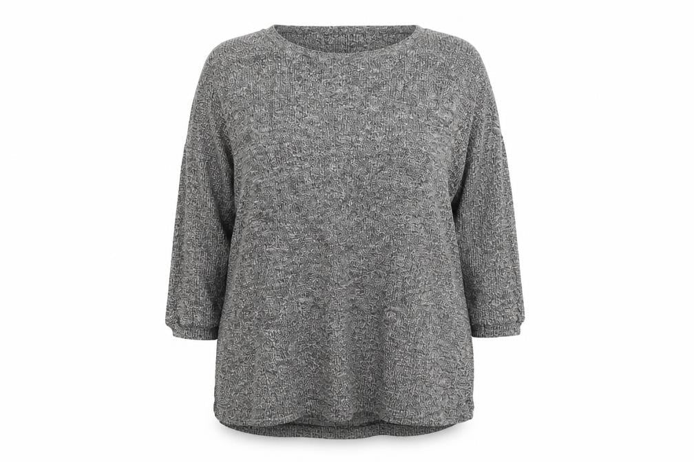 Womens UK Size 12 New Look Grey Henley Jumper