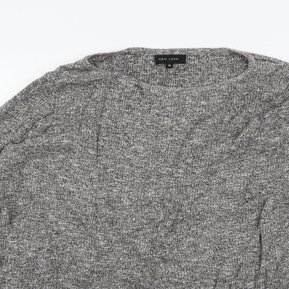 Womens UK Size 12 New Look Grey Henley Jumper