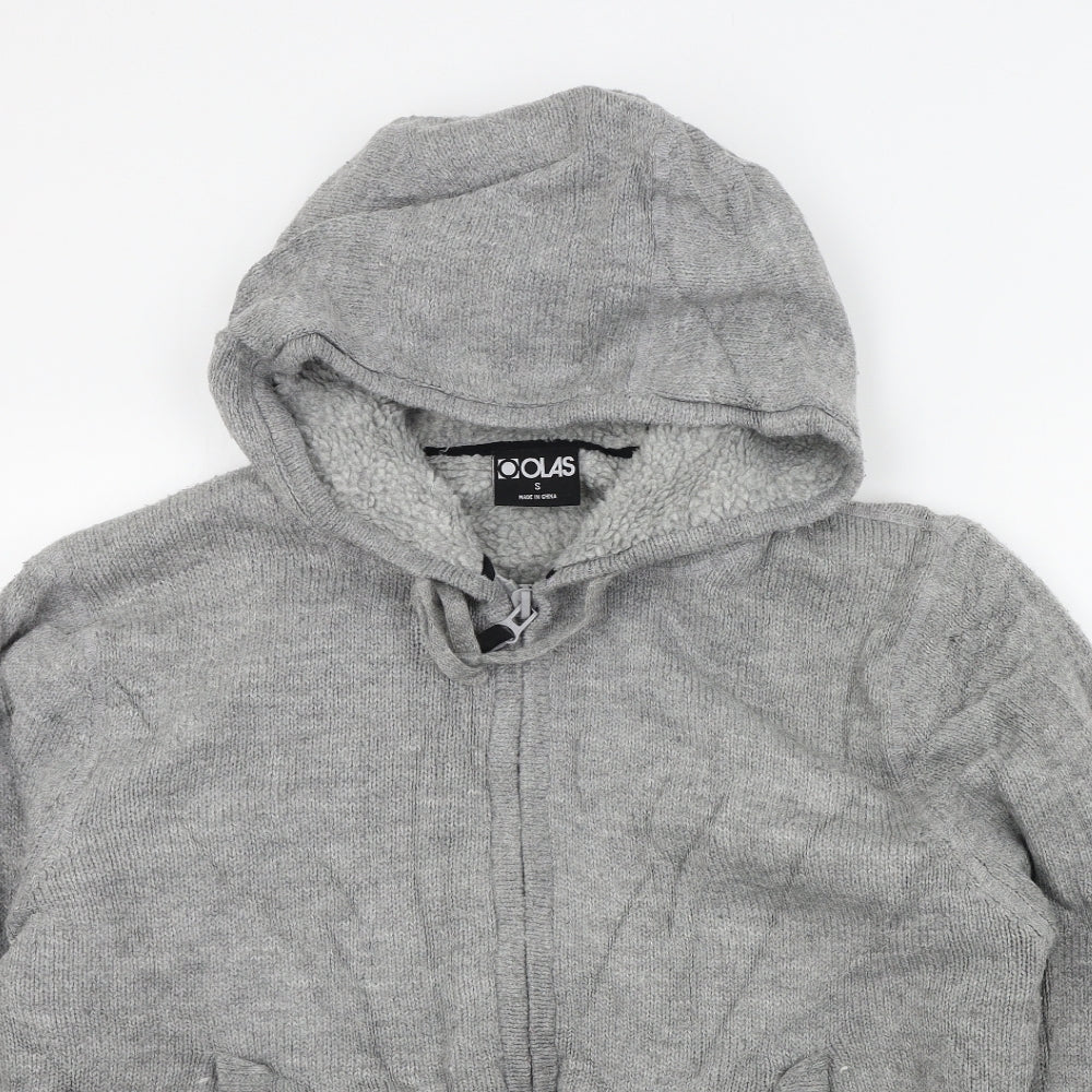 olas Mens Grey   Full Zip Jumper Size S