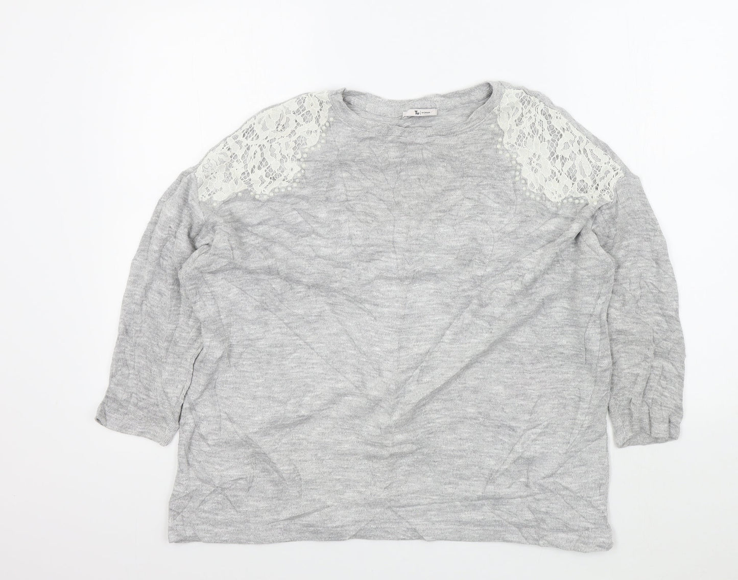 TU Womens Grey   Pullover Jumper Size 14