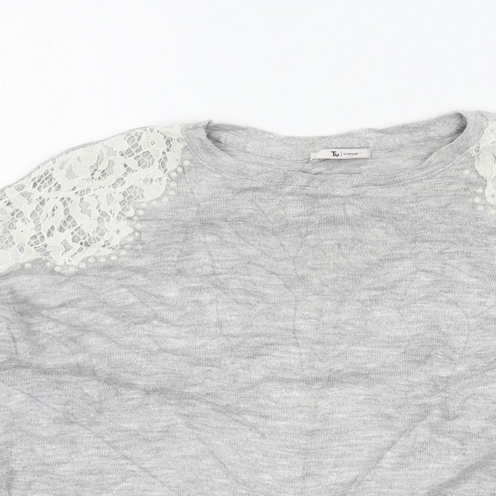 TU Womens Grey   Pullover Jumper Size 14