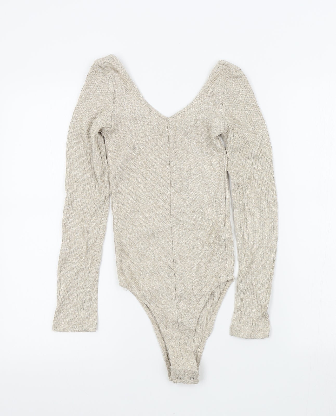 Primark Womens Beige Colourblock  Bodysuit One-Piece Size 2XS