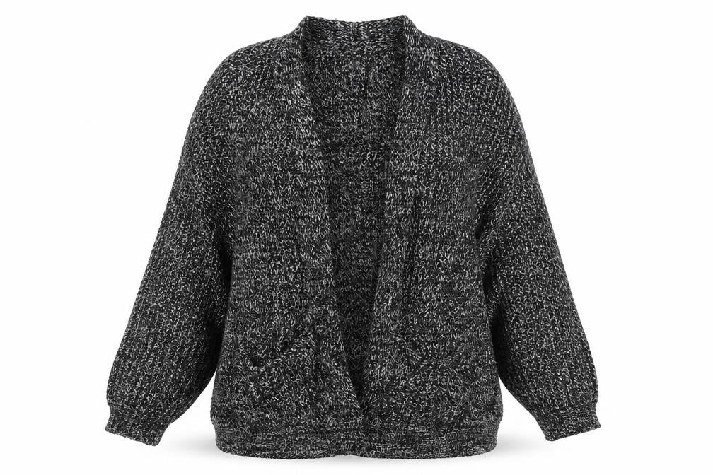 Womens UK Size L Papaya Black Cardigan Jumper