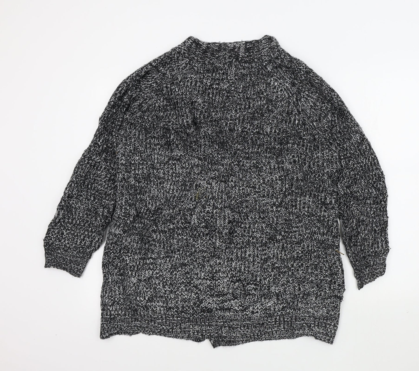 Womens UK Size L Papaya Black Cardigan Jumper