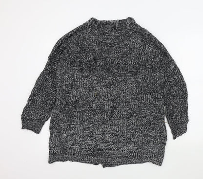 Womens UK Size L Papaya Black Cardigan Jumper