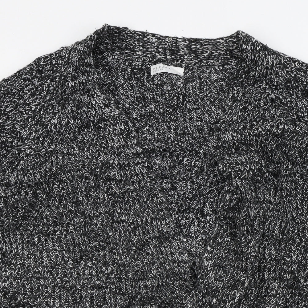 Womens UK Size L Papaya Black Cardigan Jumper