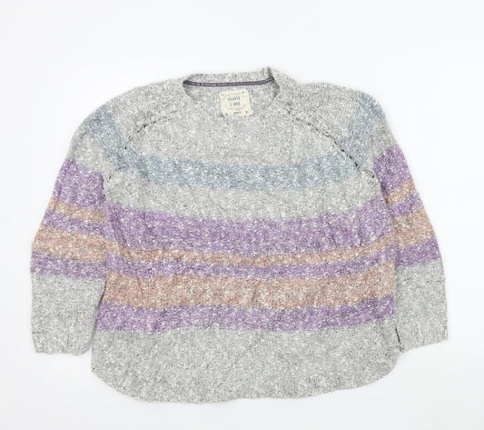 Debenhams Womens Multicoloured Striped  Pullover Jumper Size 16