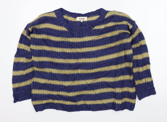 Louche Womens Blue Striped  Pullover Jumper Size 10