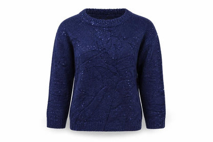 Front view of ORIGINALS women’s blue jumper, size M