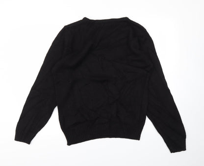 Boohoo Womens Black   Pullover Jumper Size L