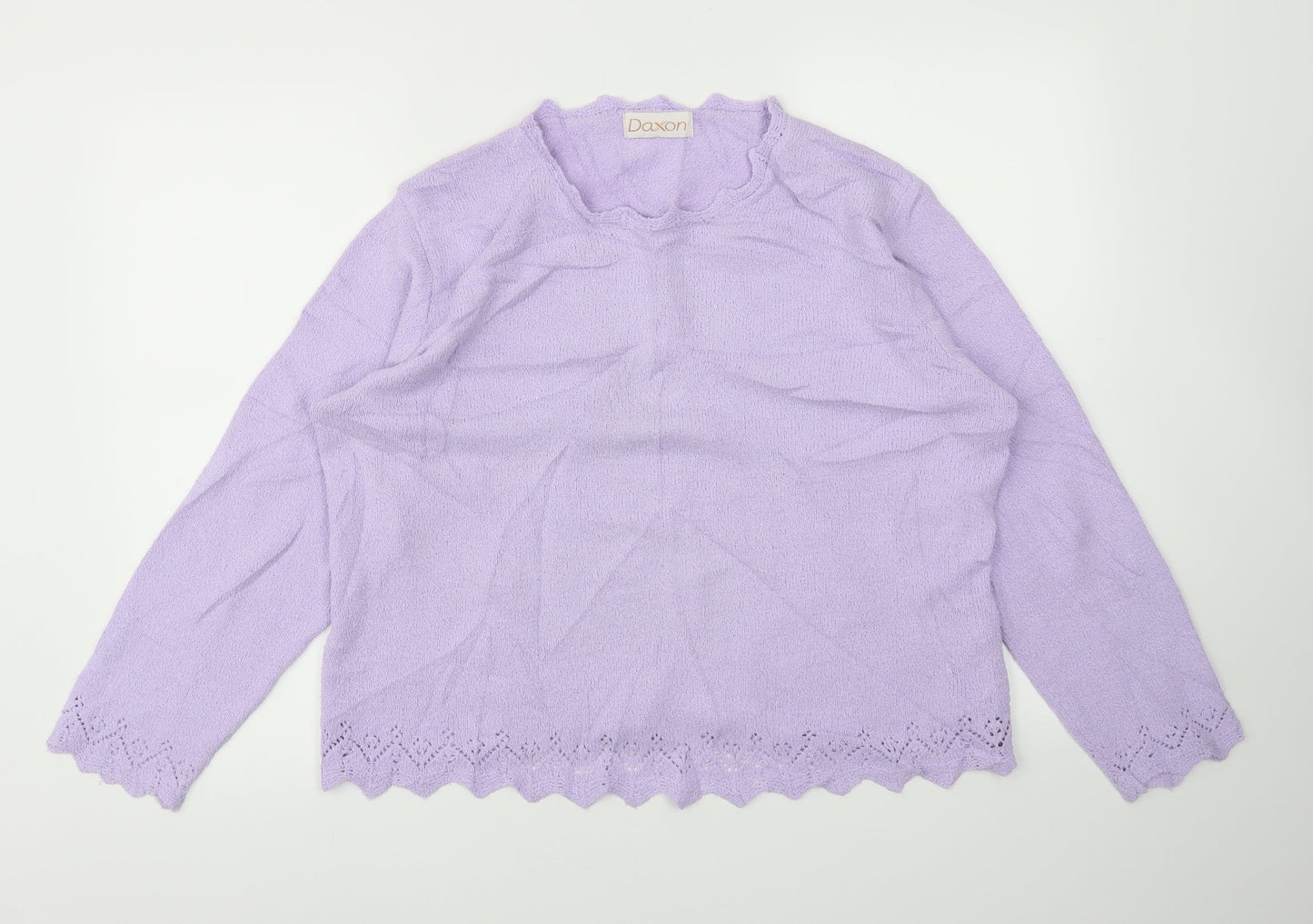 Womens UK Size 18 Daxon Purple Pullover Jumper