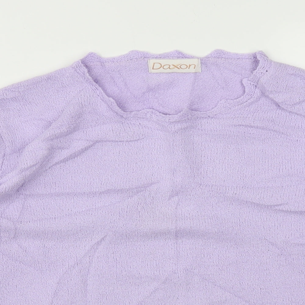 Womens UK Size 18 Daxon Purple Pullover Jumper