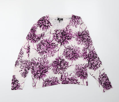 Womens UK Size 10 Matalan Purple Cardigan Jumper