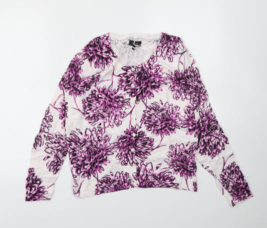 Womens UK Size 10 Matalan Purple Cardigan Jumper