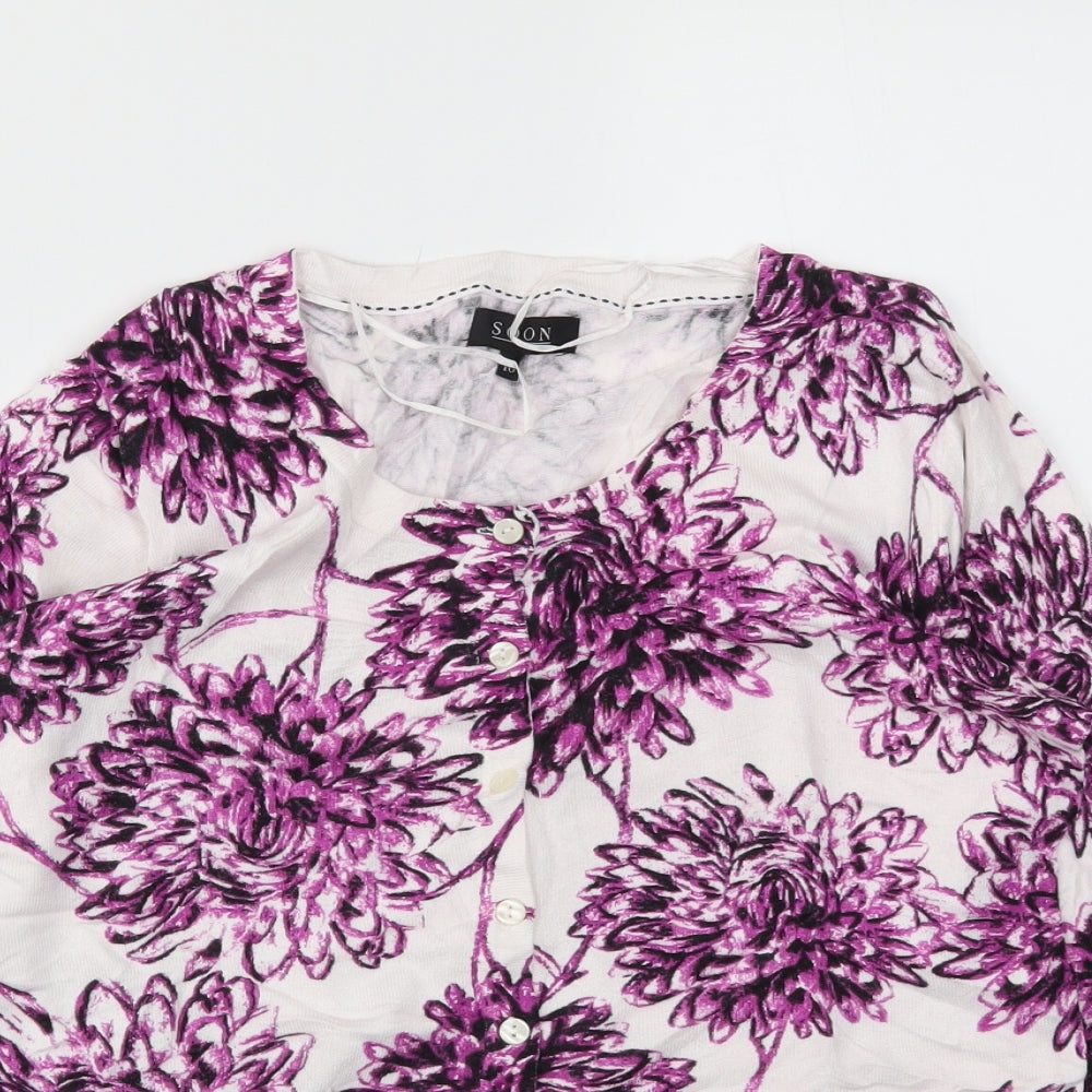 Womens UK Size 10 Matalan Purple Cardigan Jumper