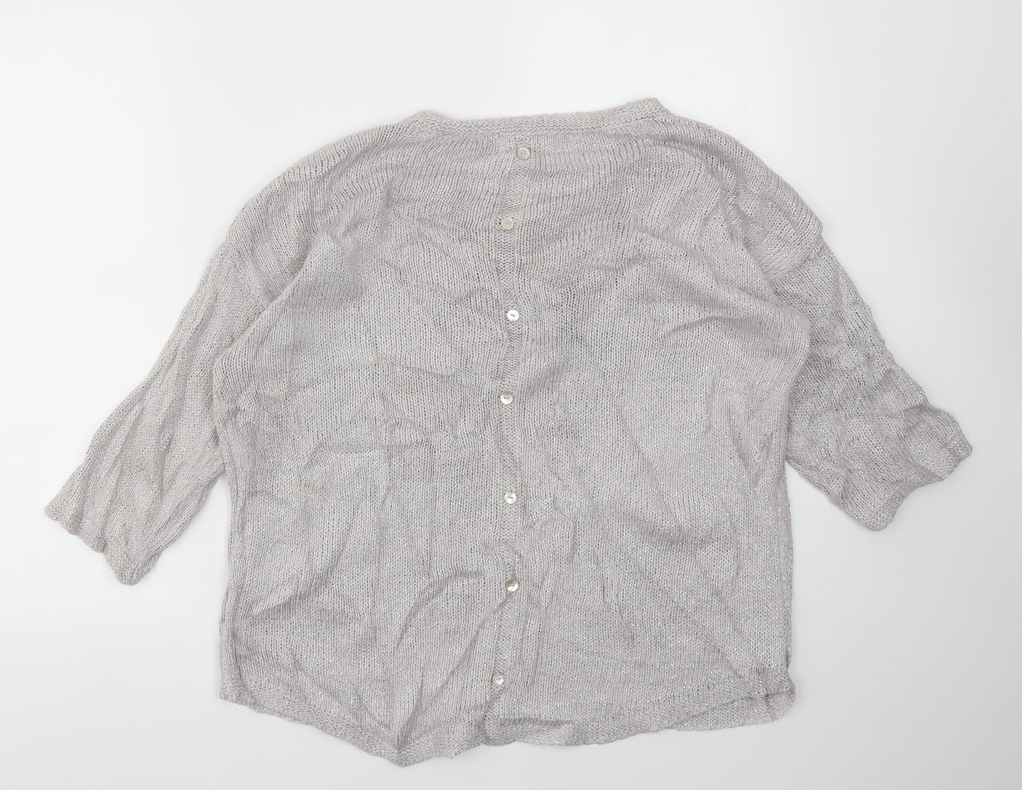 Womens UK Size 14 NEXT Silver Pullover Jumper