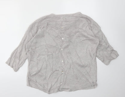 Womens UK Size 14 NEXT Silver Pullover Jumper