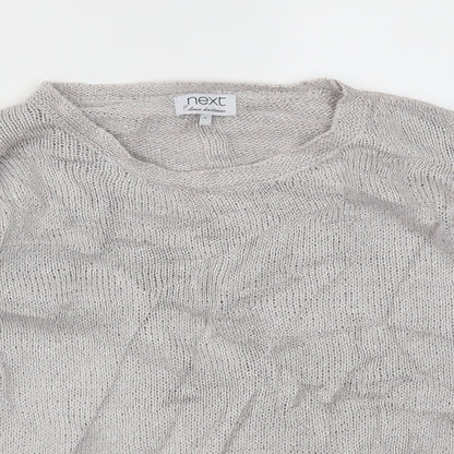 Womens UK Size 14 NEXT Silver Pullover Jumper