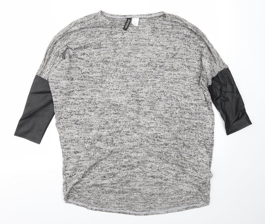 Womens UK Size XS H&M Grey Pullover Jumper