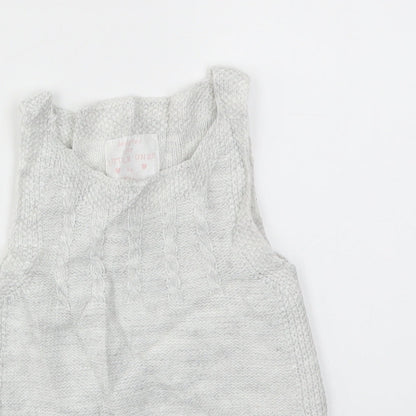 F&F Girls Grey   Jumper Dress  Size 9-12 Months