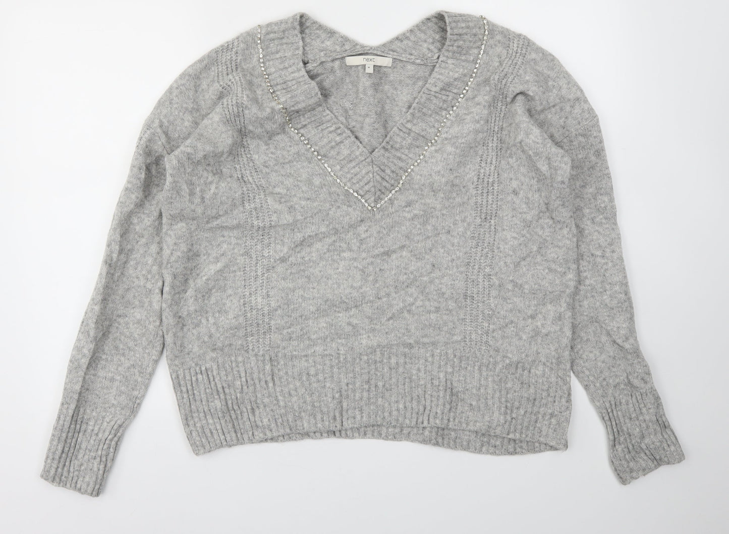 Womens UK Size M NEXT Grey Pullover Jumper