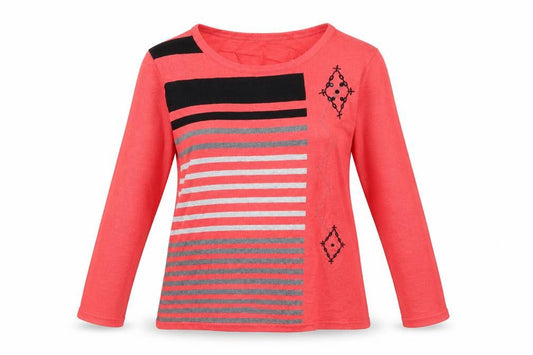 Womens UK Size S Chianti Pink Basic T-Shirt