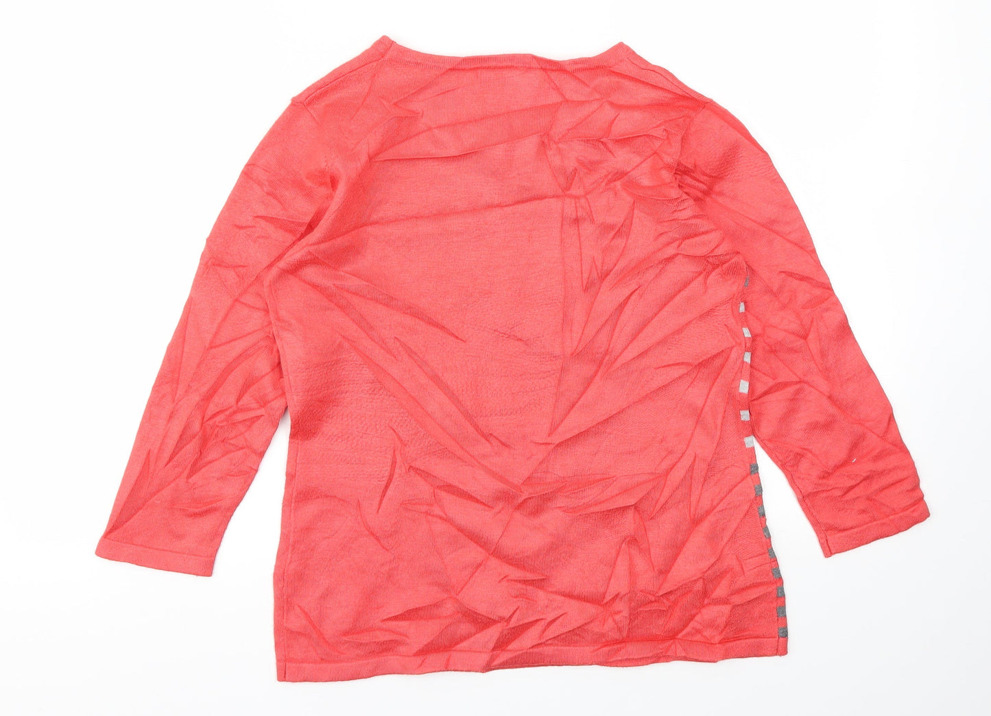 Womens UK Size S Chianti Pink Basic T-Shirt
