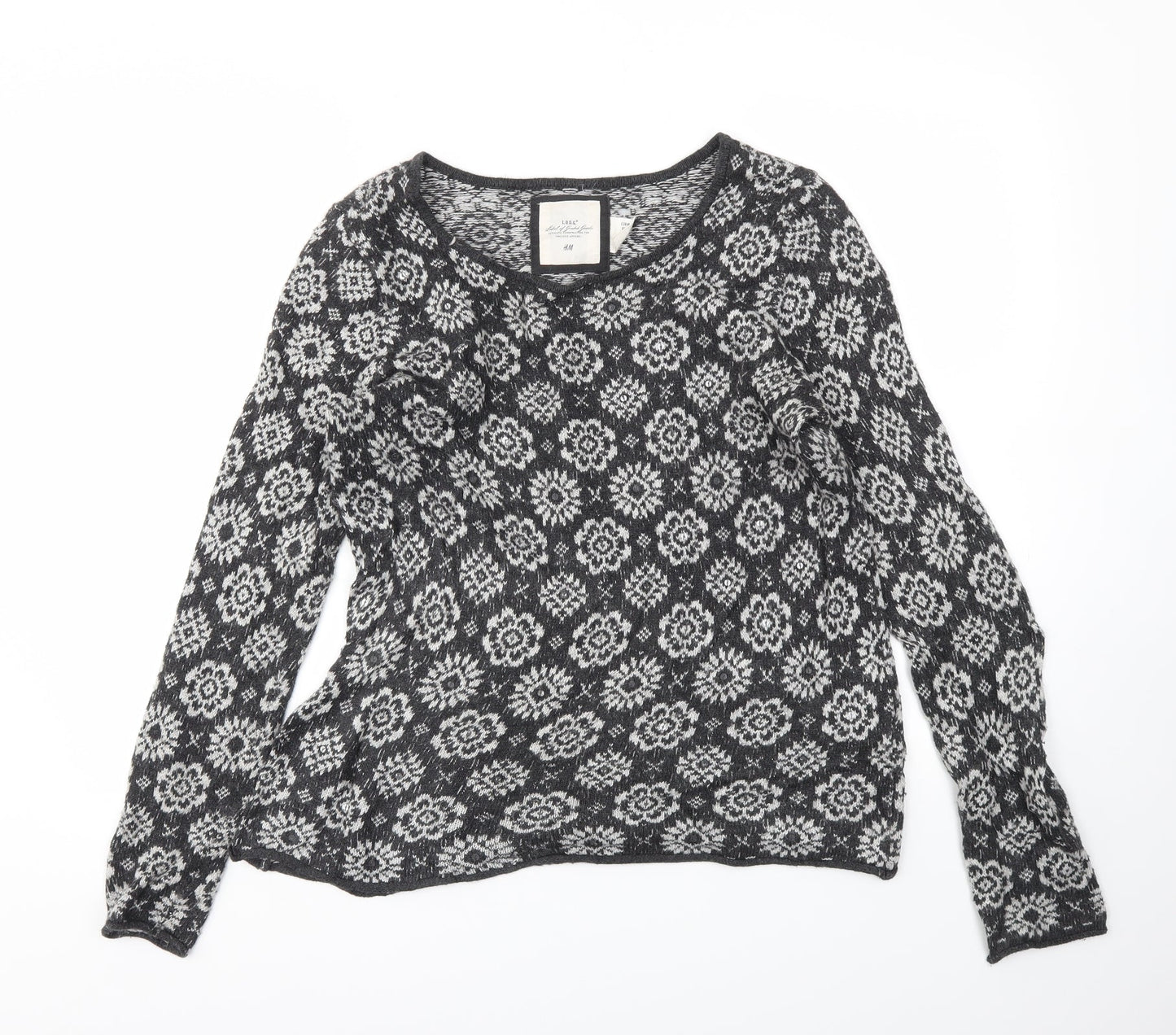 Womens UK Size M H&M Grey Pullover Jumper