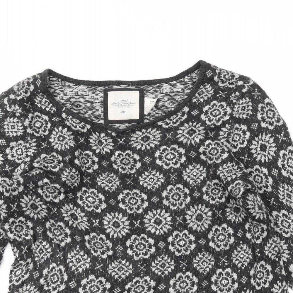 Womens UK Size M H&M Grey Pullover Jumper