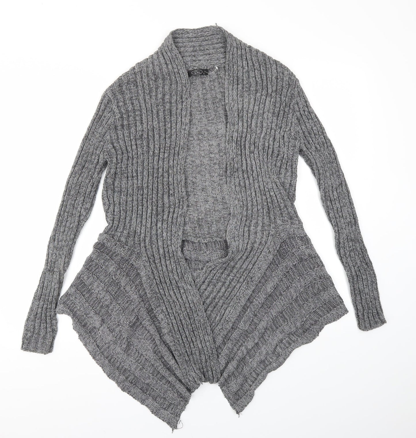Womens UK Size S BM Grey Cardigan Jumper