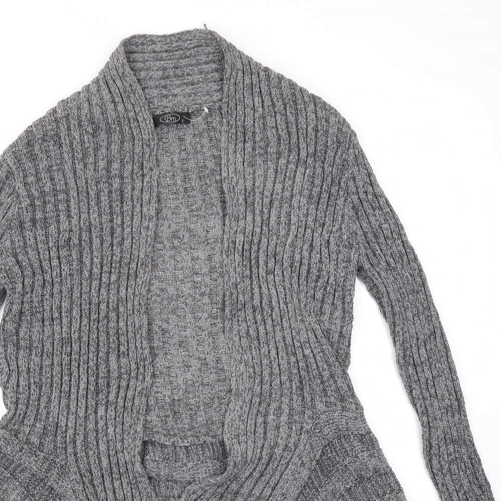 Womens UK Size S BM Grey Cardigan Jumper