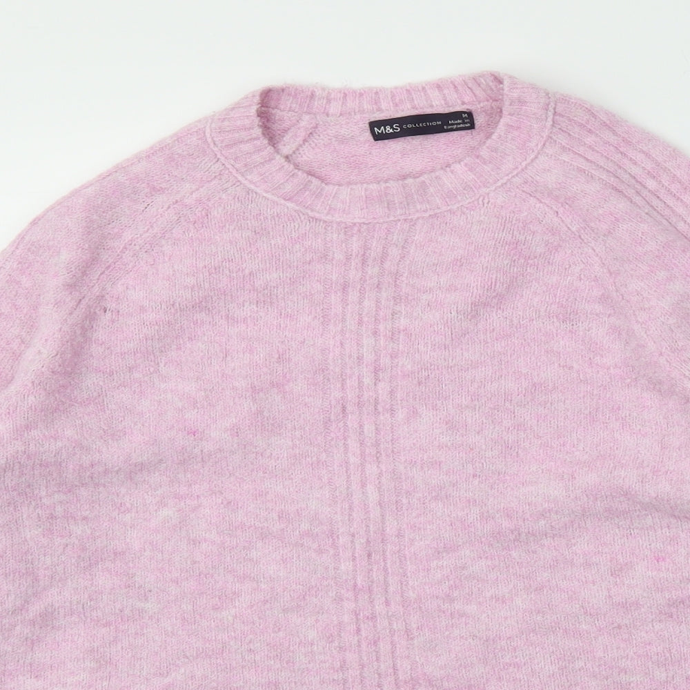 Womens UK Size M M&S Pink Pullover Jumper