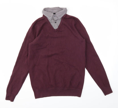 F&F Mens Purple   Pullover Sweatshirt Size XS