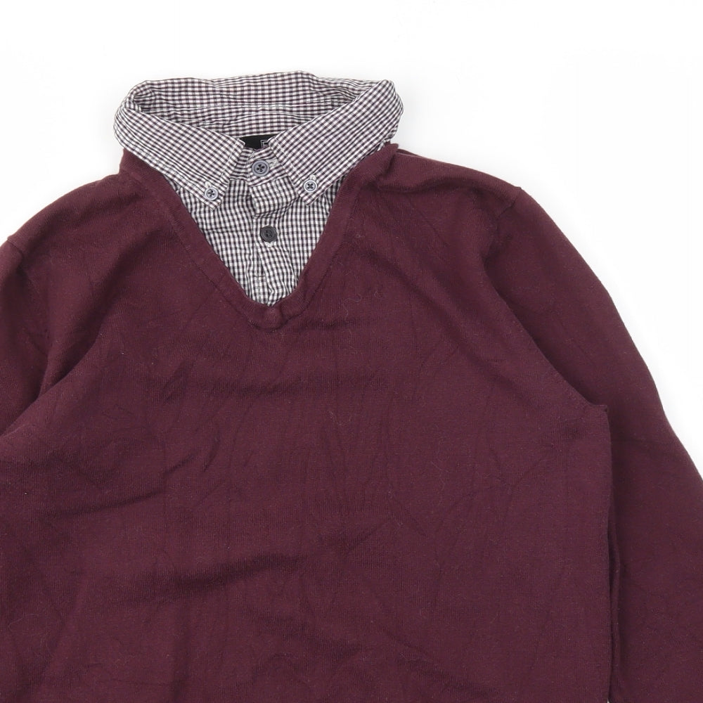 F&F Mens Purple   Pullover Sweatshirt Size XS