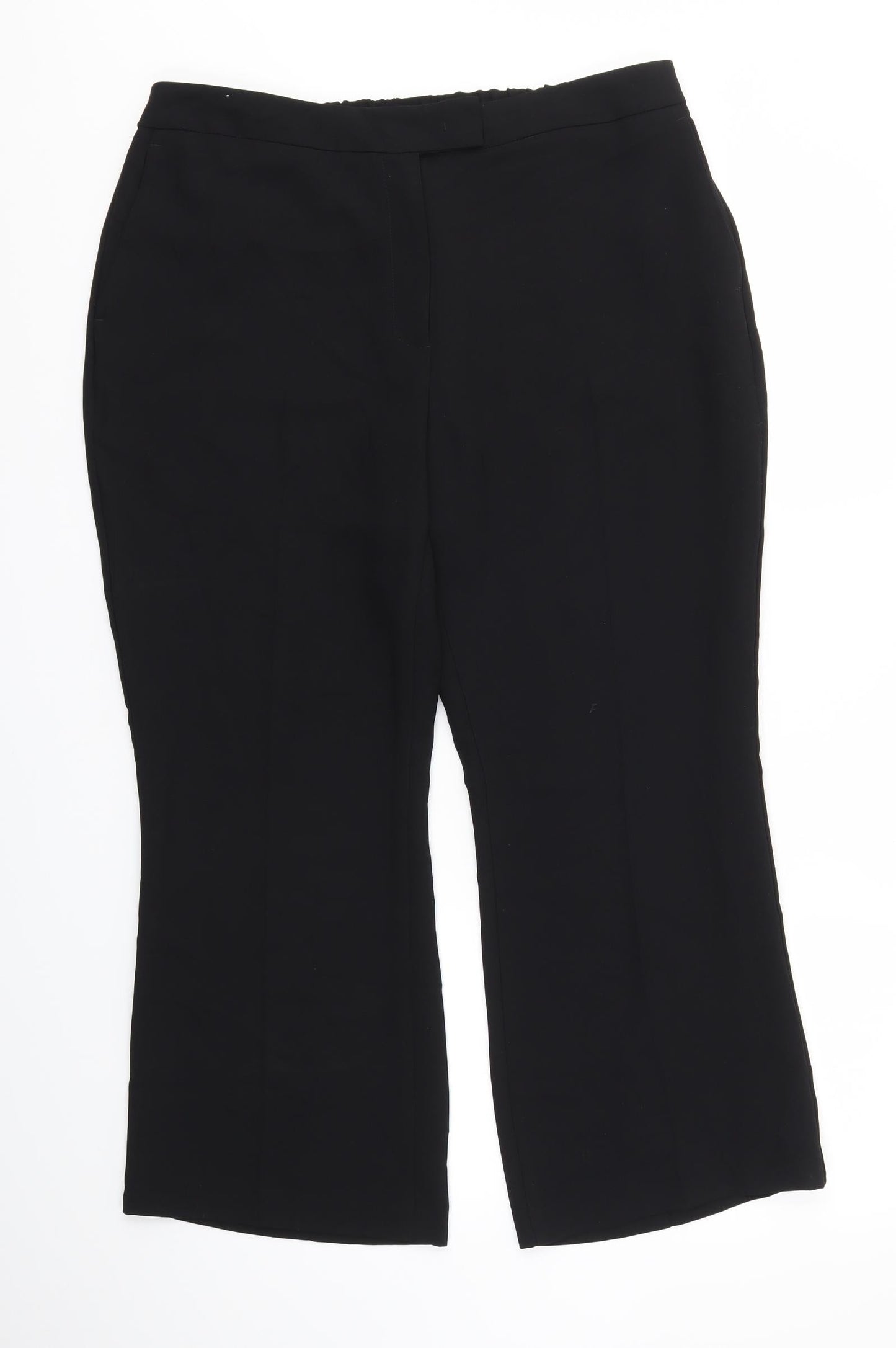 Womens UK Size 16 M&S Regular Fit  Black Trousers