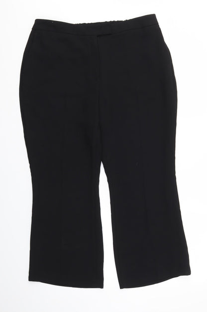 Womens UK Size 16 M&S Regular Fit  Black Trousers