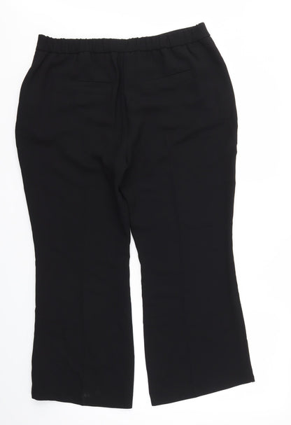 Womens UK Size 16 M&S Regular Fit  Black Trousers