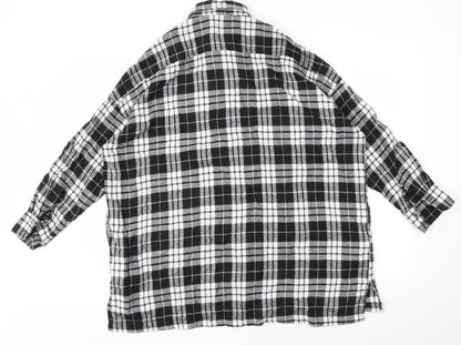 RISETTE Womens Black Check  Basic Button-Up Size S