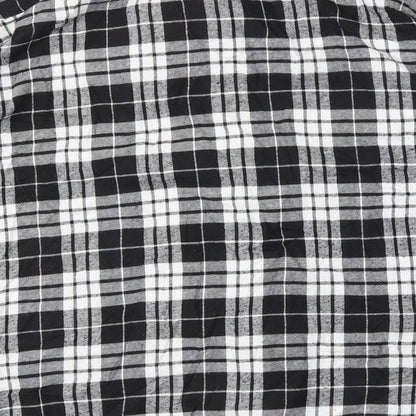 RISETTE Womens Black Check  Basic Button-Up Size S