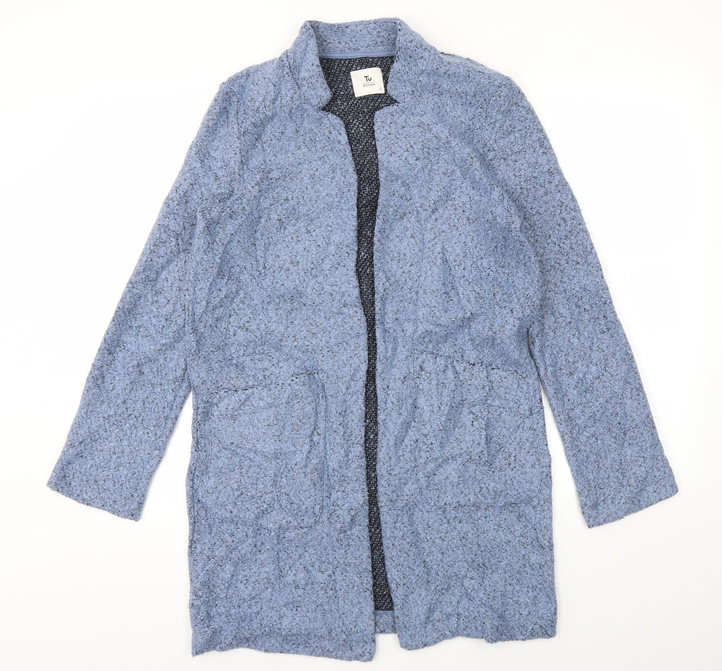 TU Womens Blue   Overcoat Coat Size S
