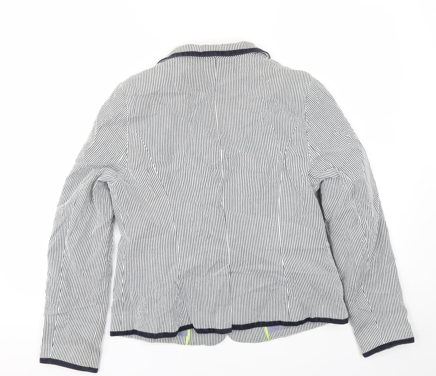 TU Womens Blue Striped  Jacket Blazer Size 12