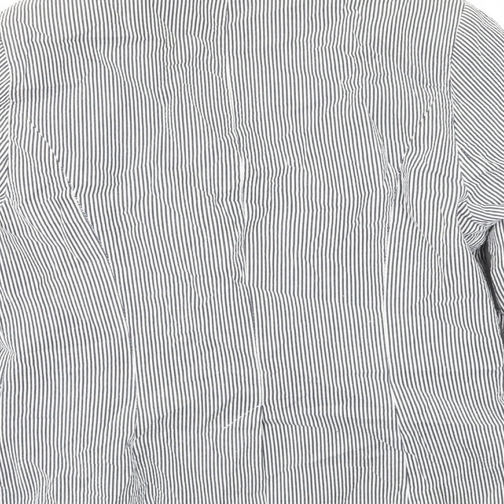 TU Womens Blue Striped  Jacket Blazer Size 12