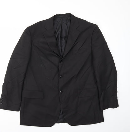 Mens UK Size 42 M&S Regular Black Suit Jacket