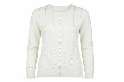 Womens UK Size 12 Marks and Spencer White Cardigan Jumper