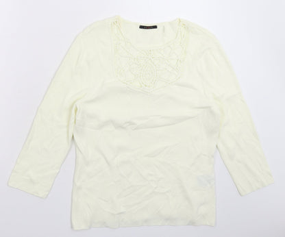 Womens UK Size L Cyrus White Pullover Jumper