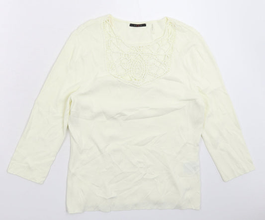 Womens UK Size L Cyrus White Pullover Jumper