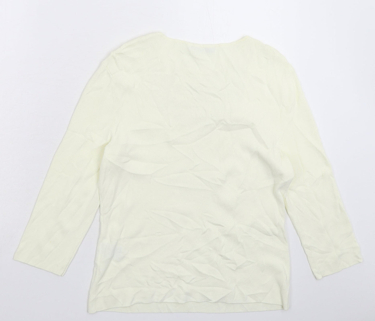 Womens UK Size L Cyrus White Pullover Jumper