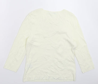 Womens UK Size L Cyrus White Pullover Jumper