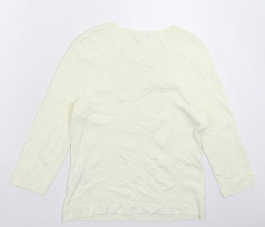 Womens UK Size L Cyrus White Pullover Jumper