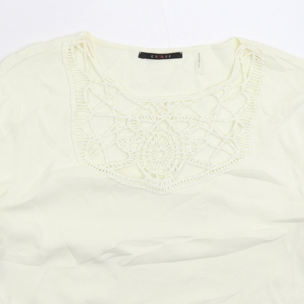 Womens UK Size L Cyrus White Pullover Jumper